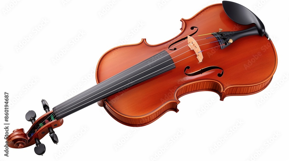 Fototapeta premium a violin musical instrument isolated over white background