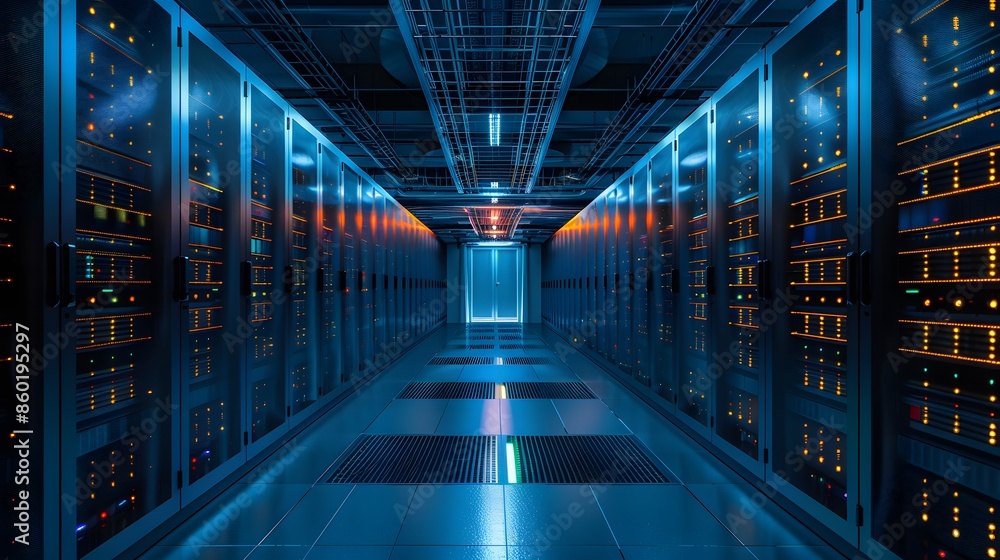 A data center with layers of security measures in place A data center with layers of security measures in place