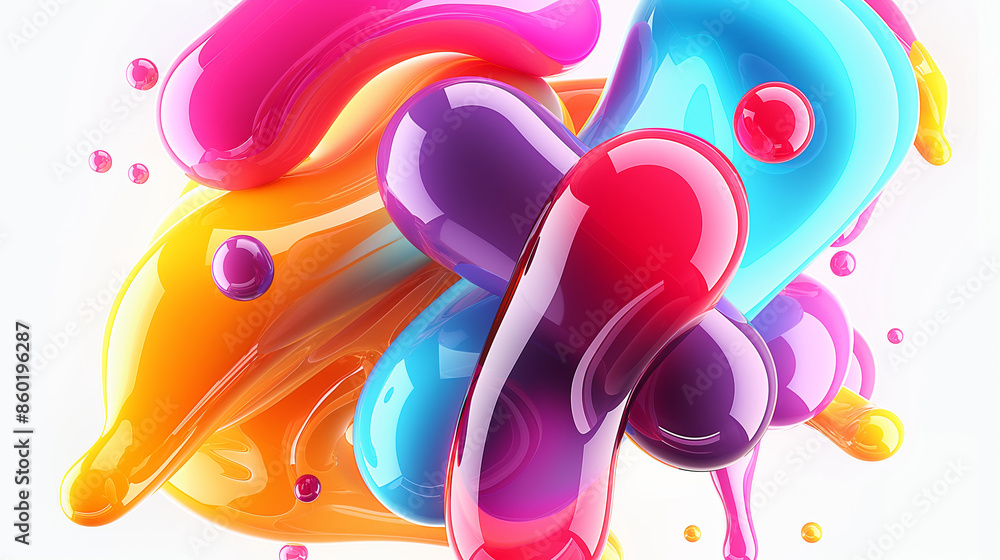 A colorful abstract painting with a lot of different colors and shapes. The painting is full of life and energy, and it seems to be a representation of the artist's creativity and imagination A colorful abstract painting with a lot of different colors and shapes. The painting is full of life and energy, and it seems to be a representation of the artist's creativity and imagination