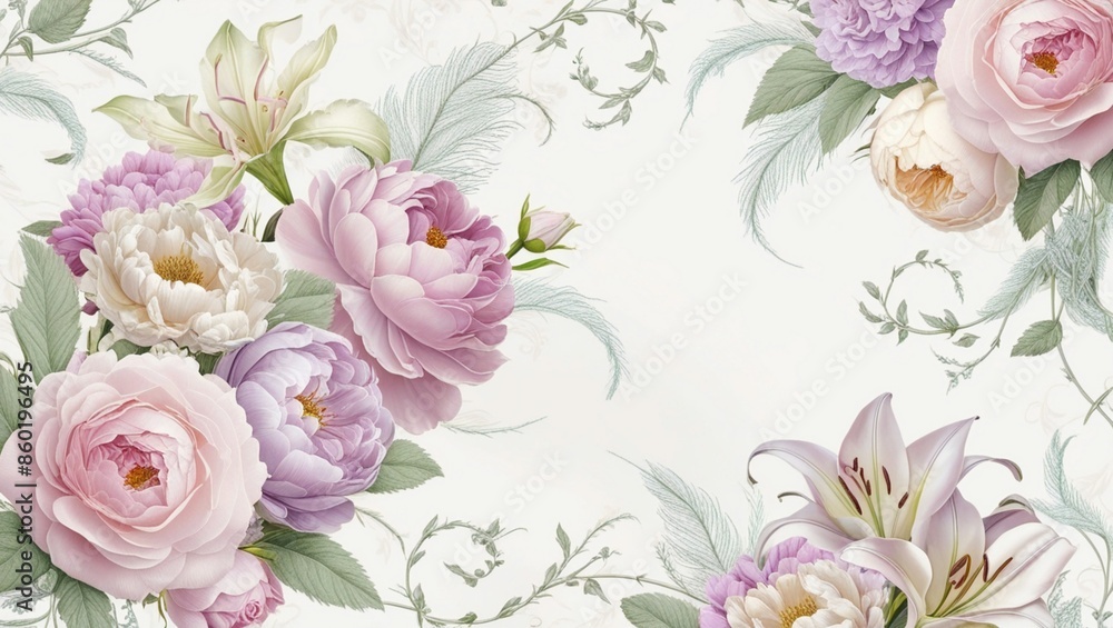 Elegant floral pattern illustration art. Elegant floral pattern illustration art.