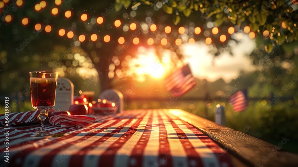 Patriotic 4th of July Memorial Day decor table Patriotic 4th of July Memorial Day decor table