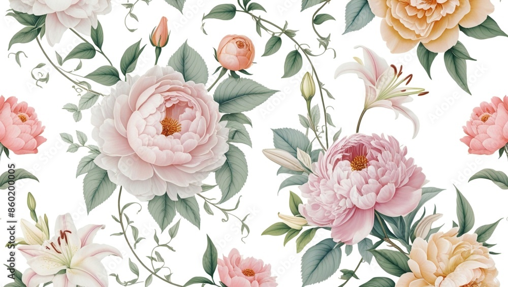 Elegant floral pattern illustration art. Elegant floral pattern illustration art.