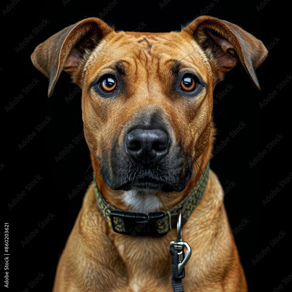 a dog with a dog collar looking at the camera a dog with a dog collar looking at the camera