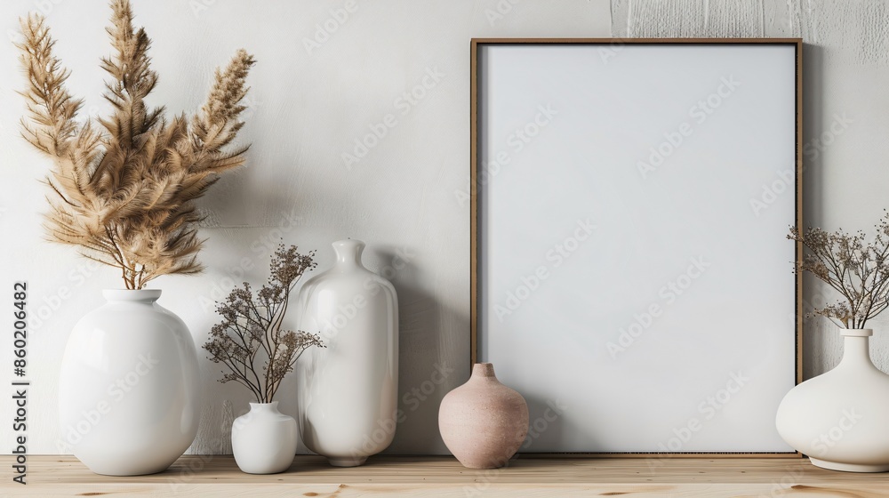 Modern Minimalist Interior Design with Blank Canvas Modern Minimalist Interior Design with Blank Canvas