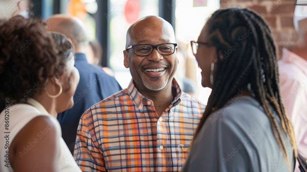 A leader at a charity event, interacting warmly with community members, emphasizing compassionate and unique leadership qualities A leader at a charity event, interacting warmly with community members, emphasizing compassionate and unique leadership qualities