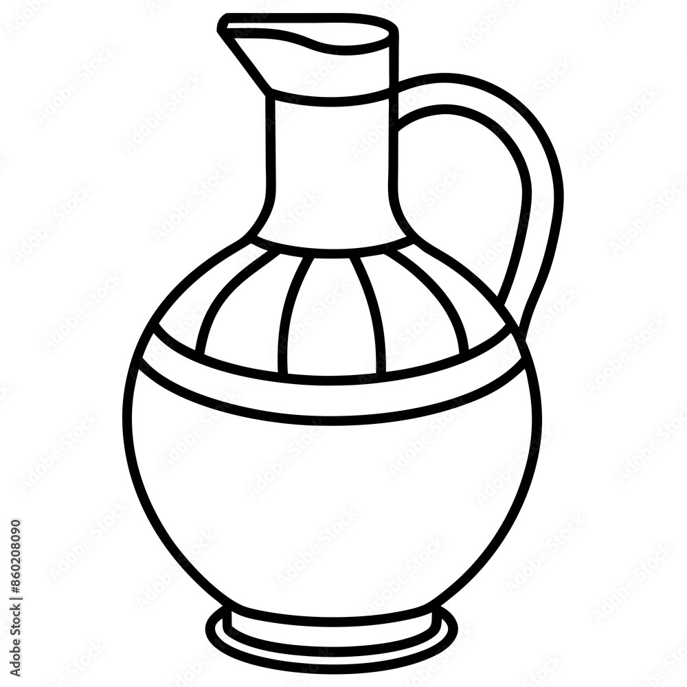 A jug logo icons line art vector illustration. A jug logo icons line art vector illustration.
