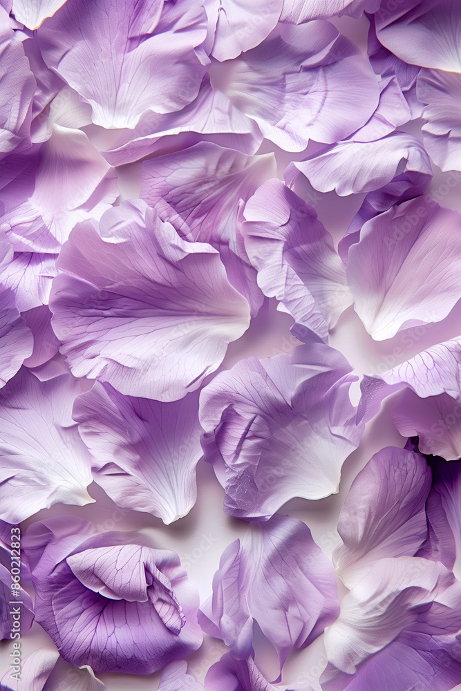 A light background framed with soft purple lavender petals , color pop contrast A light background framed with soft purple lavender petals , color pop contrast