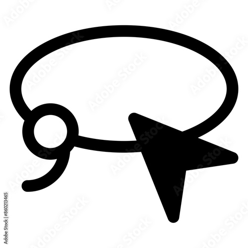 lasso  glyph  icon vector illustration isolated on white background