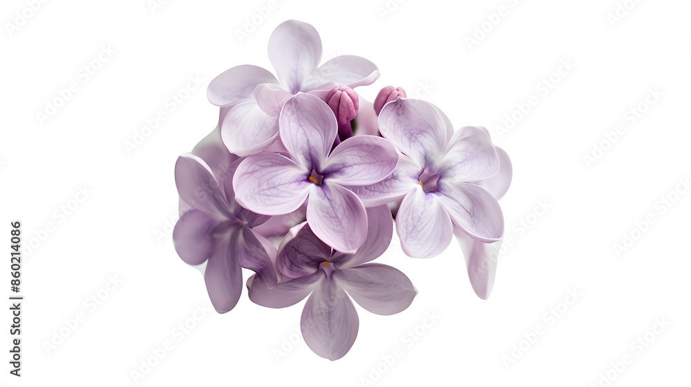 Obraz premium lilac flower isolated on white background full depth of field clipping path : Generative AI