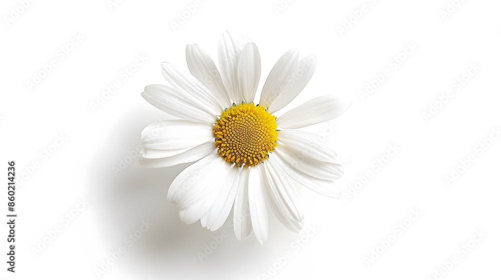 Fototapeta premium Daisy On White With Clipping Path : Generative AI