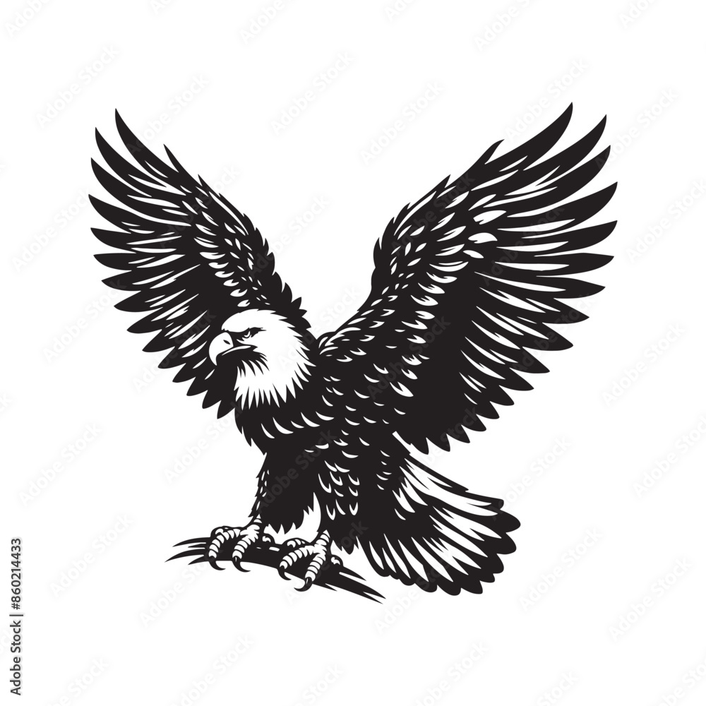 Bald eagle silhouette for digital and print use - bald eagle illustration - minimallest bald eagle vector
Bald eagle silhouette for digital and print use - bald eagle illustration - minimallest bald eagle vector