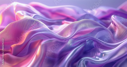 Purple And Pink Sheer Fabric Draped Over A Surface