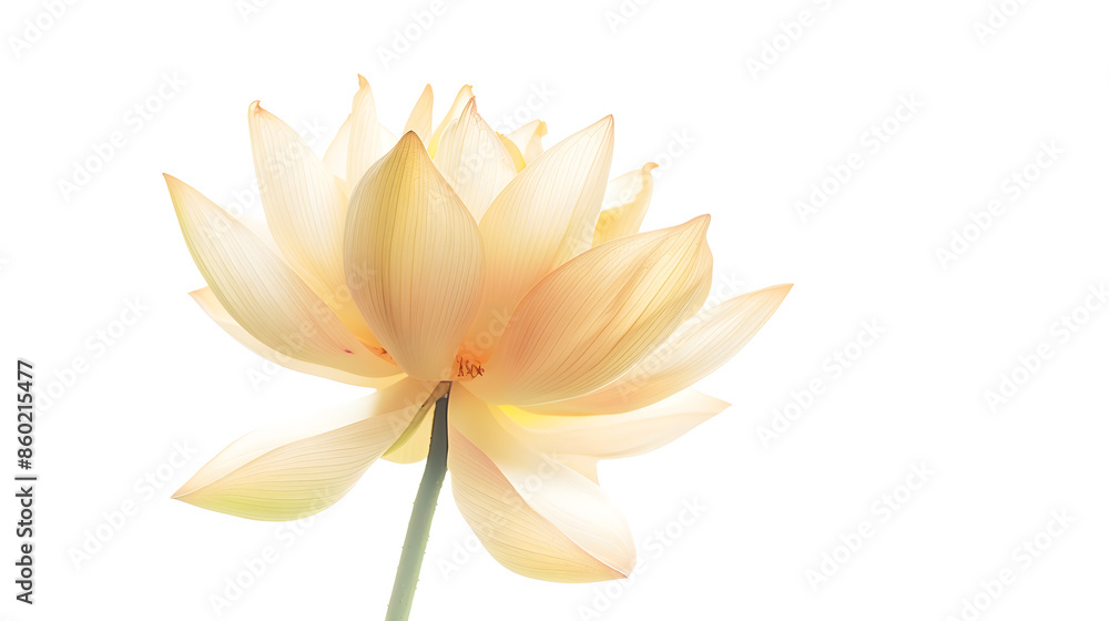 Lotus flower isolated on white : Generative AI Lotus flower isolated on white : Generative AI
