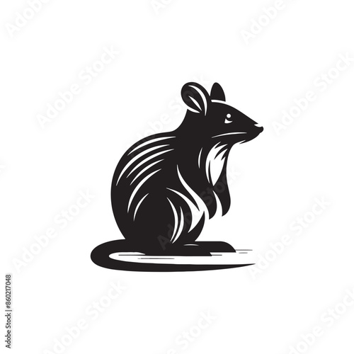 Innovative bandicoot silhouette for visual arts - bandicoot illustration - minimalistic bandicoot vector
