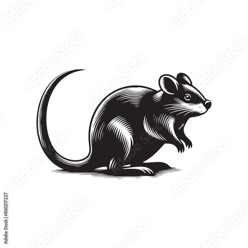 Versatile bandicoot silhouette for art and design - bandicoot illustration - minimalistic bandicoot vector
