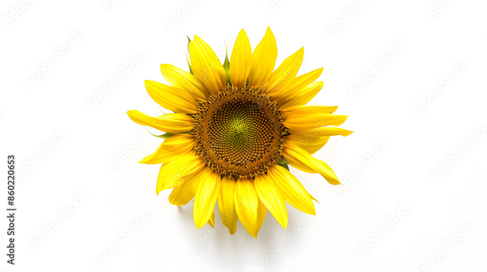 Obraz premium Sunflower flower isloted on a white background : Generative AI