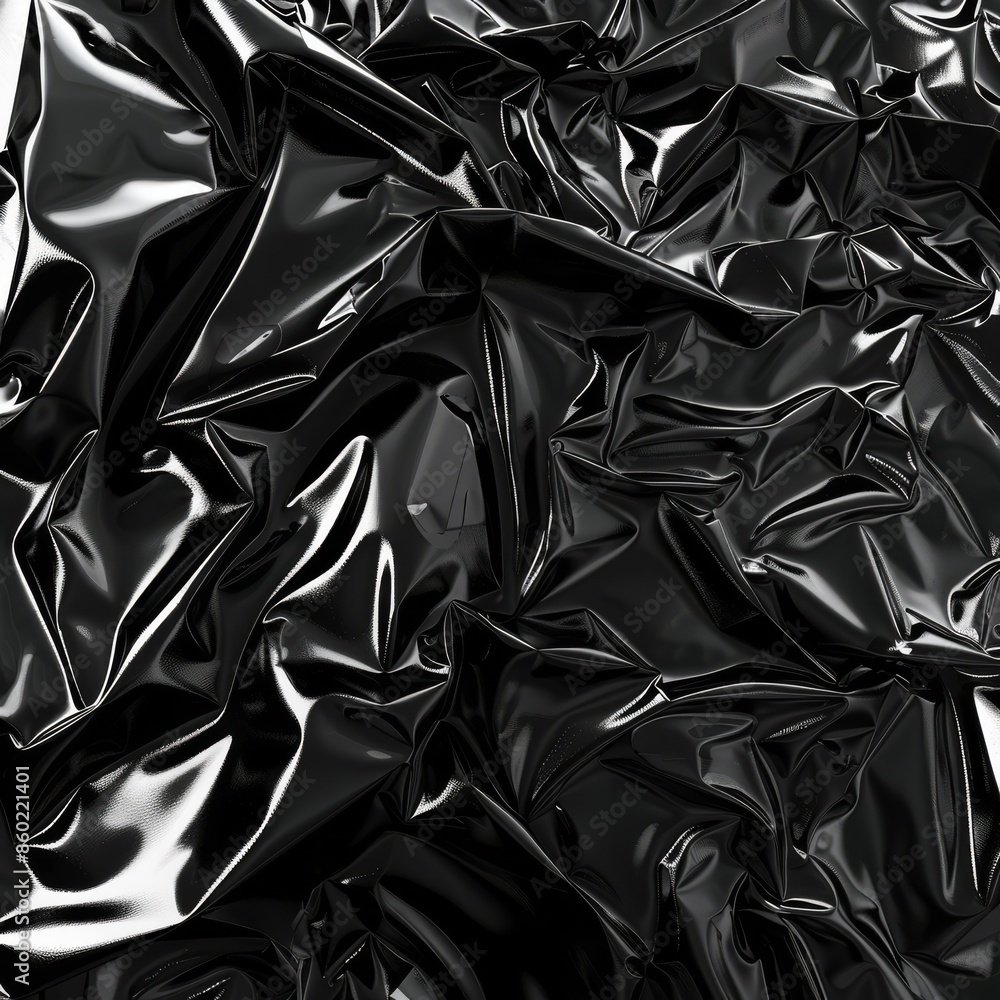 Edgy and modern visuals created by glossy texture on abstract black surface Edgy and modern visuals created by glossy texture on abstract black surface
