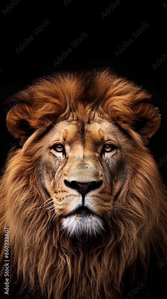 lion portrait black background lion portrait black background