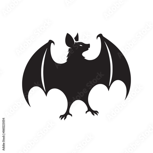 Innovative bat silhouette for multimedia productions - bat illustration - minimalistic bat vector

