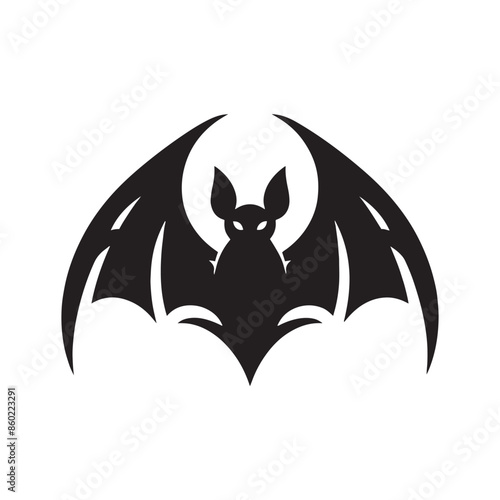 Modern bat silhouette for innovative design concepts - bat illustration - minimalistic bat vector
