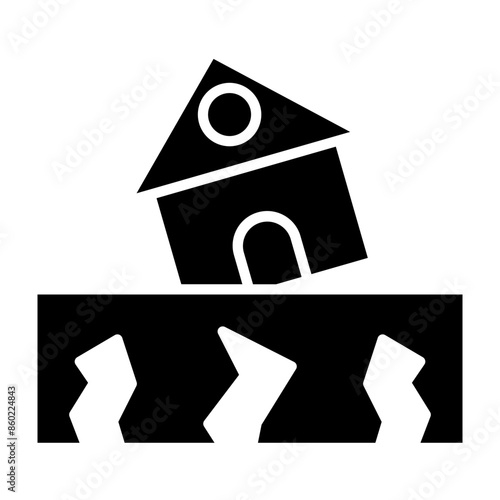 Earthquake Glyph Icon