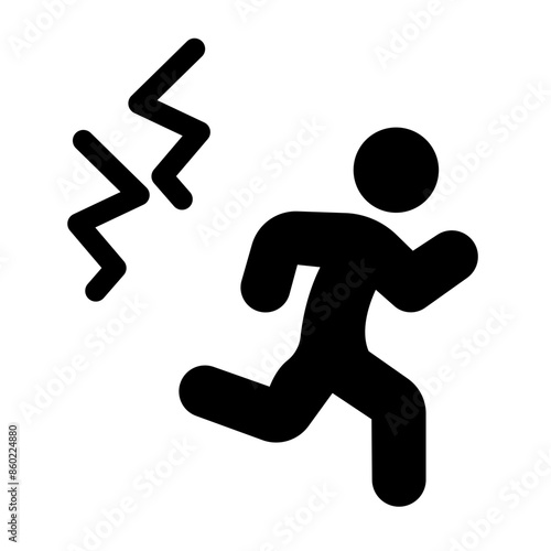 Evacuate Glyph Icon
