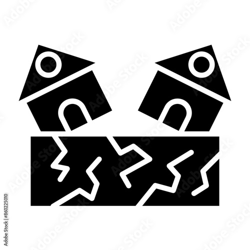 Earthquake Glyph Icon