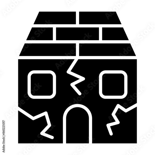 Earthquake Glyph Icon