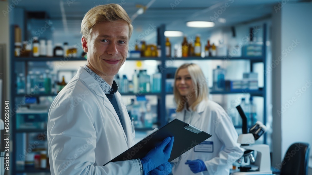 Obraz premium The Scientists in Laboratory