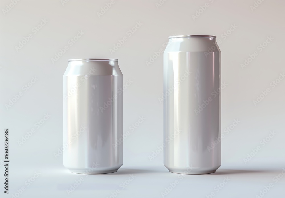 mock up of two white soda cans mock up of two white soda cans