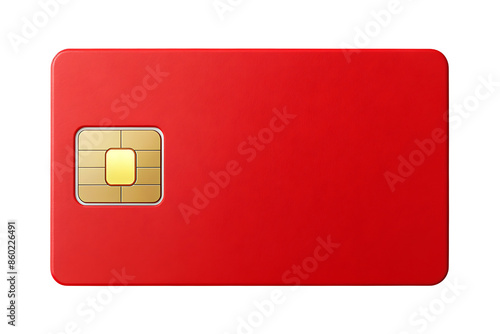 Red Blank Debit Card, Blank Credit Card , Transparent Blank Cards for Finance and Banking Concepts