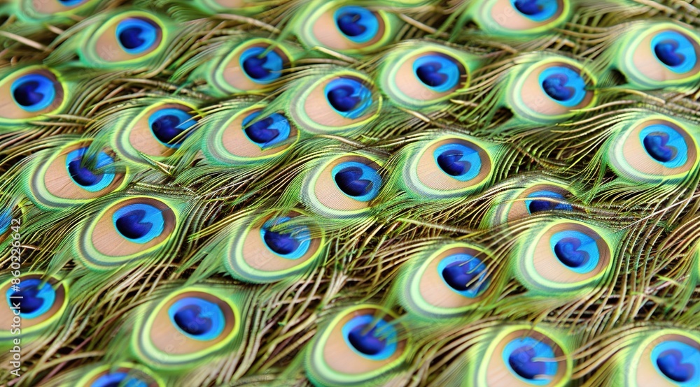 Fototapeta premium peacock feather close up