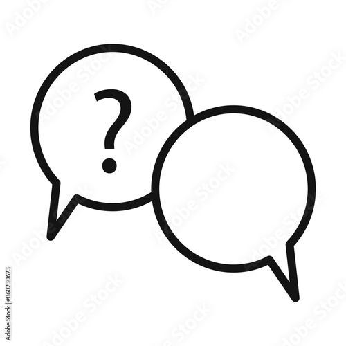 Support Comment Question Icon Ideal for Customer Service and FAQs