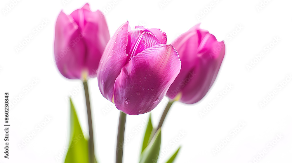 Studio Shot of Fuchsia Colored Tulip Flowers Isolated on White Background Large Depth of Field DOF Macro National Flower of The Netherlands Turkey and Hungary : Generative AI Studio Shot of Fuchsia Colored Tulip Flowers Isolated on White Background Large Depth of Field DOF Macro National Flower of The Netherlands Turkey and Hungary : Generative AI