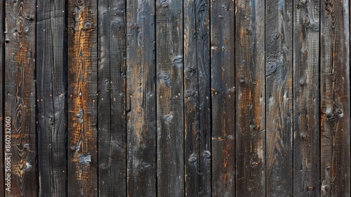 Wallpaper Mural Dark brown paint on wooden pine boards as a backdrop against a white background Torontodigital.ca