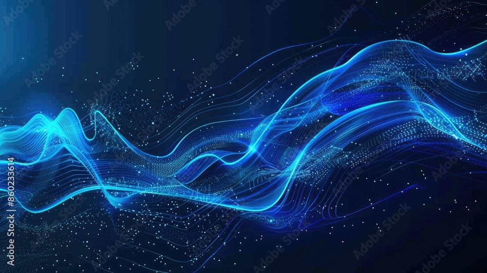 Abstract futuristic electronic circuit technology blue background concept featuring interconnected microchips AI generated Abstract futuristic electronic circuit technology blue background concept featuring interconnected microchips AI generated