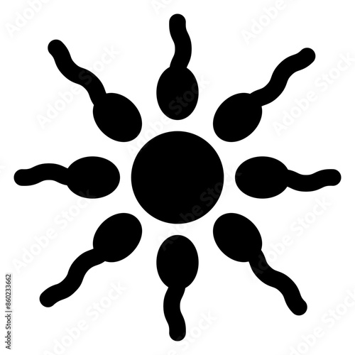sperm  glyph  icon vector illustration isolated on white background