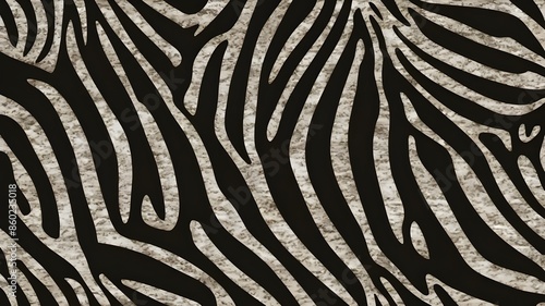zebra stripes and a smooth, patterned zebra skin