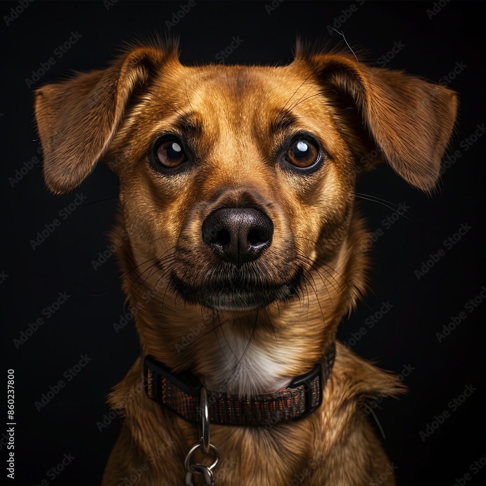 a dog portrait with a dog collar a dog portrait with a dog collar