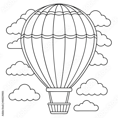 Adorable vector artwork Children's worksheet: balloon doodle
