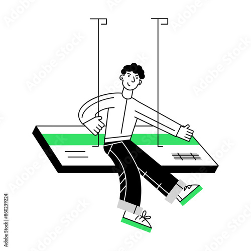 Check this linear mini illustration of card owner 

