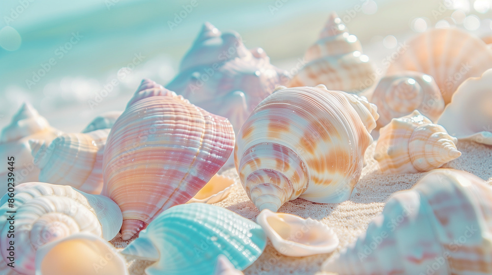 Fresh seaside seashell background wallpaper Fresh seaside seashell background wallpaper