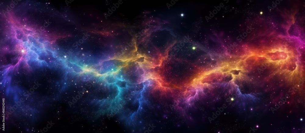 Cosmic Nebula with Vibrant Hues Cosmic Nebula with Vibrant Hues