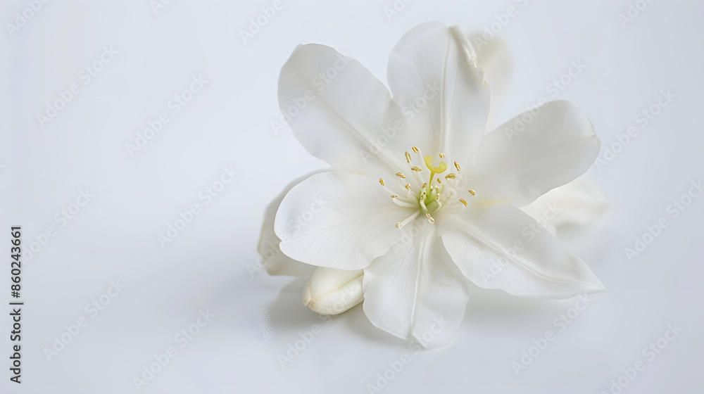 Fototapeta premium jasmine flower isolated on white background : Generative AI