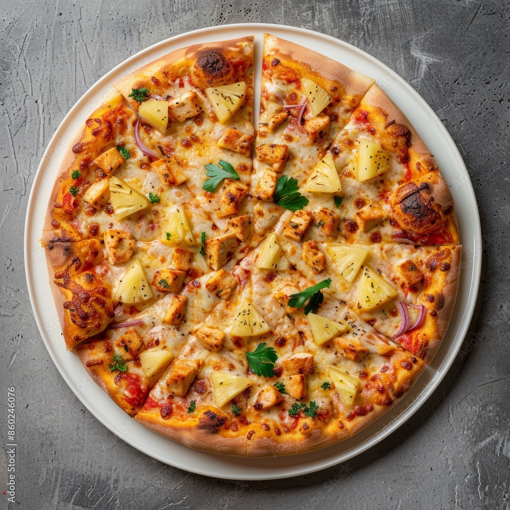 Delicious Pizza on a Plate for Foodie Delights Generative AI Delicious Pizza on a Plate for Foodie Delights Generative AI