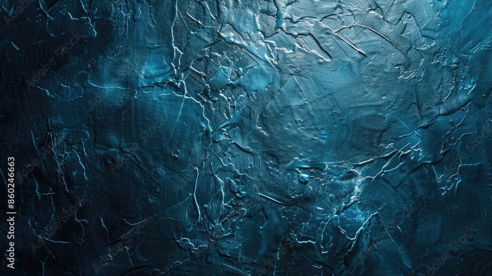 Textured blue abstract art with cracked patterns Textured blue abstract art with cracked patterns