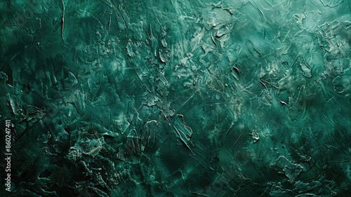 Abstract turquoise textured background with patterns resembling ice or glass photo