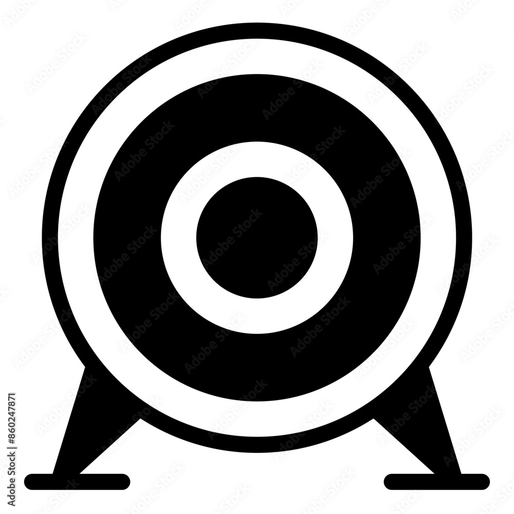 bulls eye glyph icon vector illustration isolated on white background bulls eye glyph icon vector illustration isolated on white background
