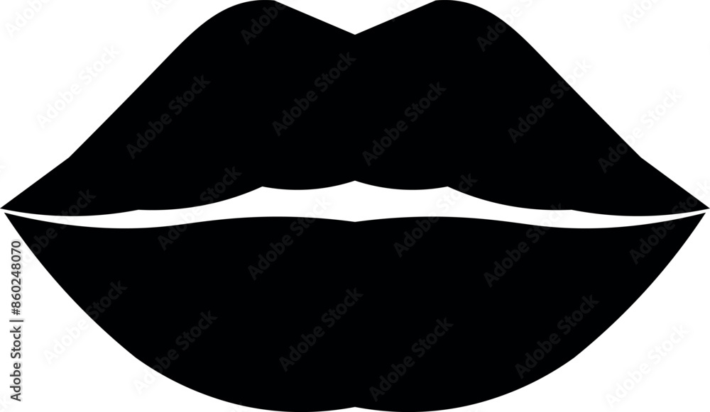 Lips Icon in trendy flat style isolated on white background. Lips Icon in trendy flat style isolated on white background.
