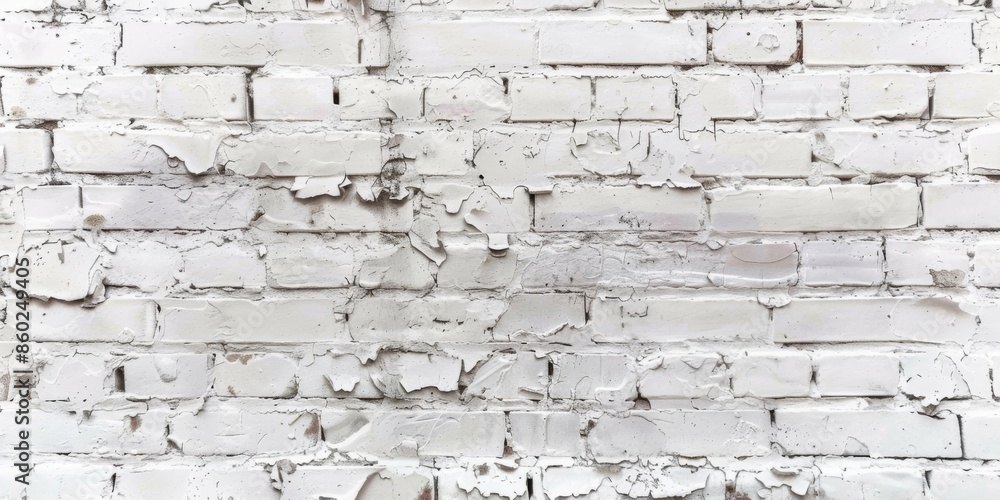 A textured white brick wall with assorted paint coverage, showcasing a rustic and varied appearance that adds character to architectural or interior design settings A textured white brick wall with assorted paint coverage, showcasing a rustic and varied appearance that adds character to architectural or interior design settings